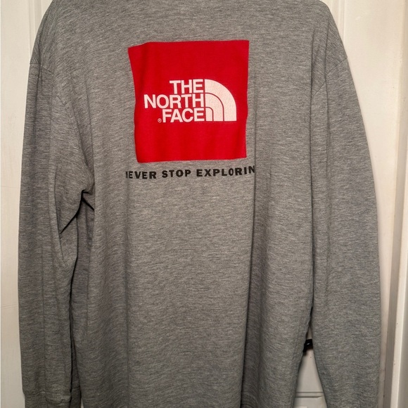 The North Face Gray Pullover with Red Logo - Picture 2 of 6